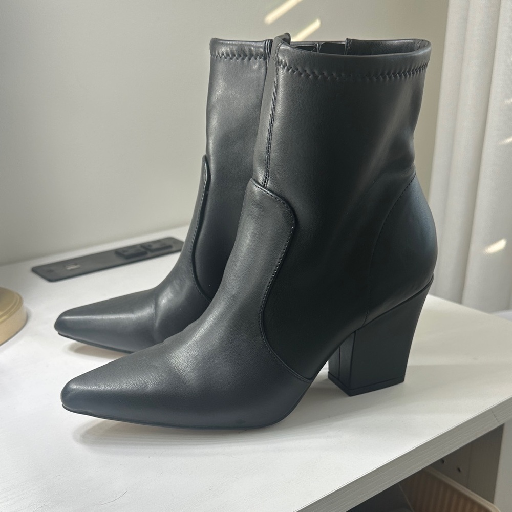 Black Leather Ankle Boots